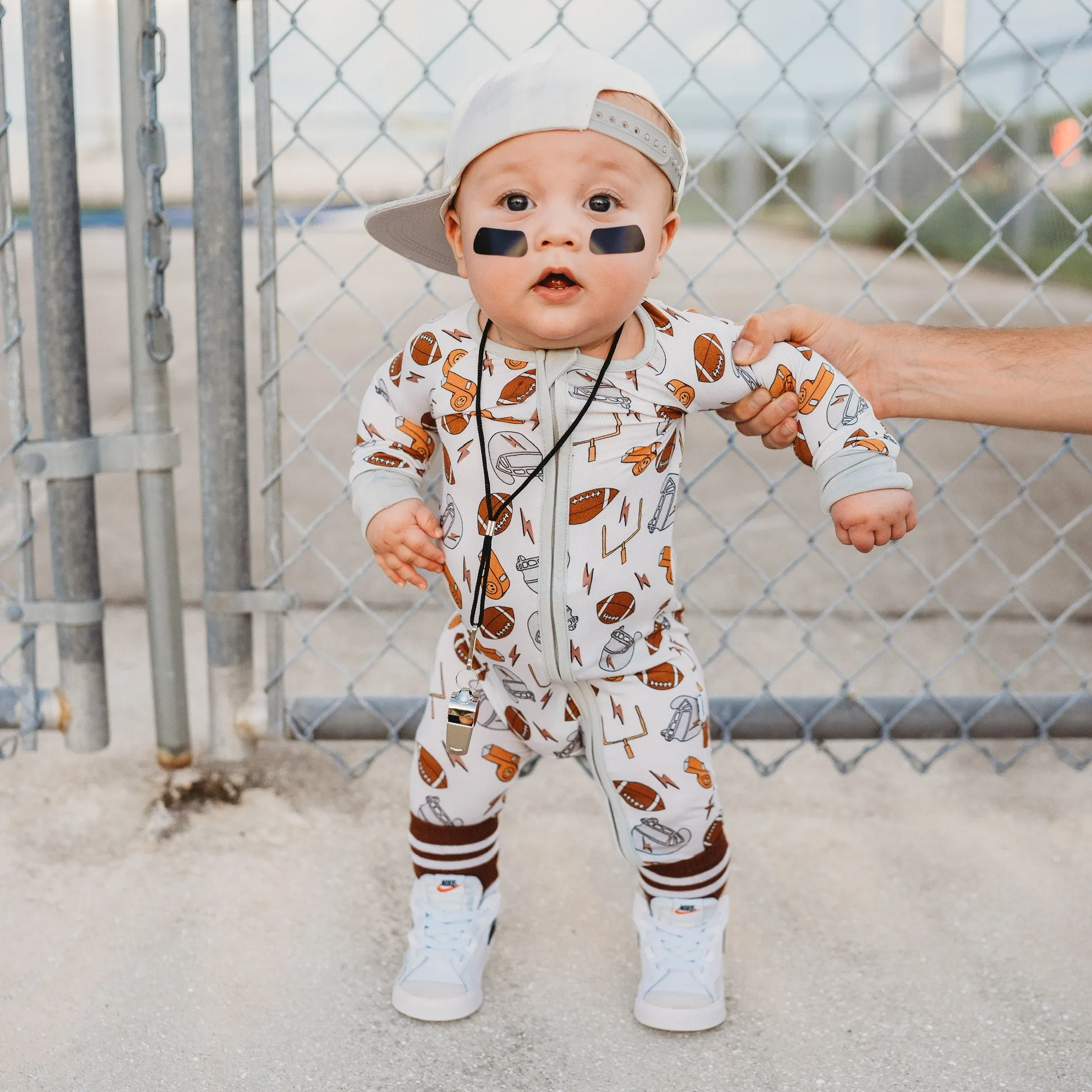 Dream Big Little Co Electric Touchdownz Dream Romper