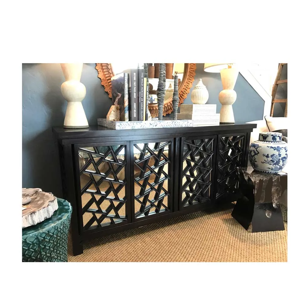 Ebony Bamboo Console/ Cabinet