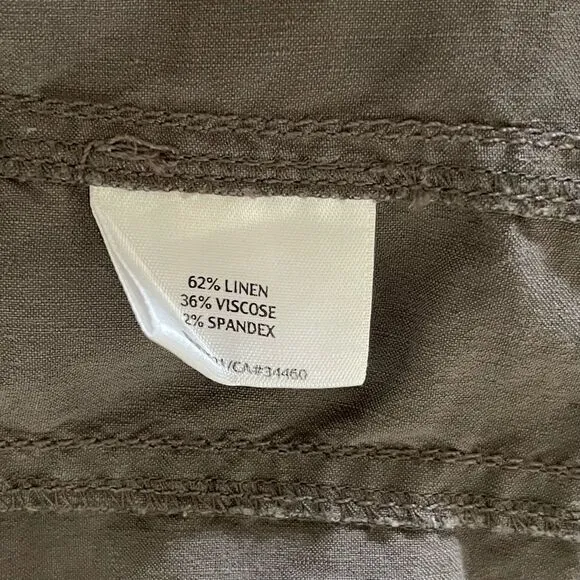 Eileen Fisher linen viscose dapple (gray) cascading open jacket top sz L