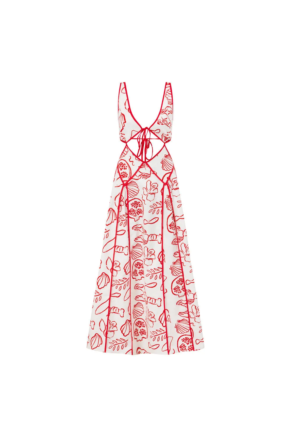 Eliska Dress - Shoreline Red