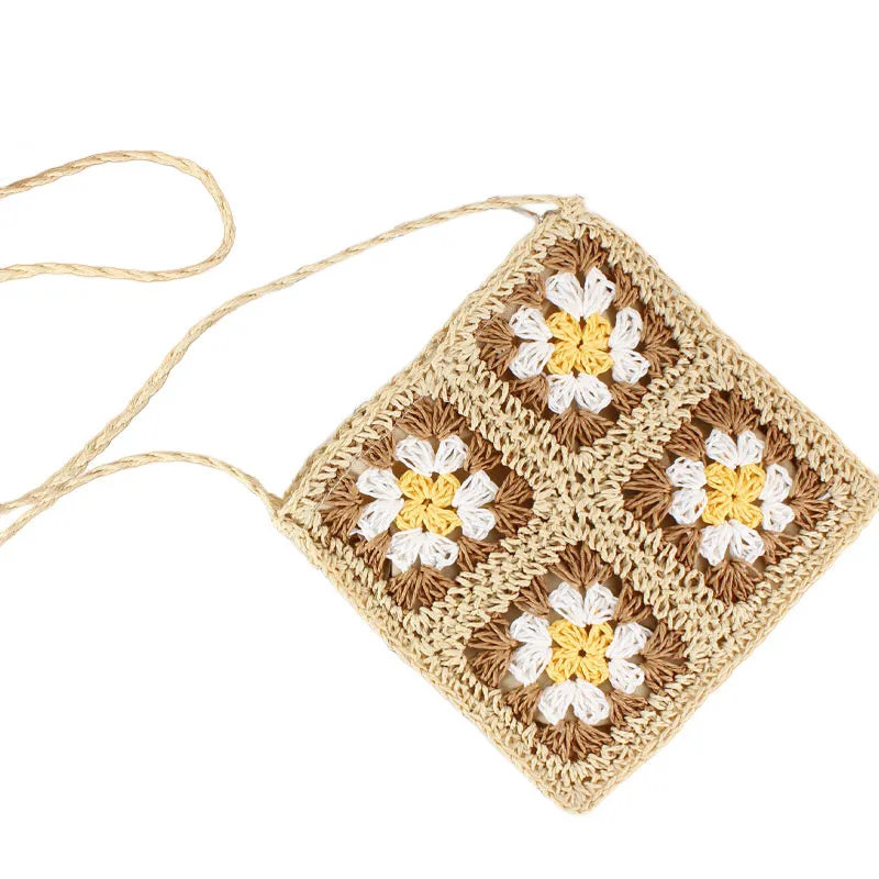 Eliza Crochet Straw Crossbody