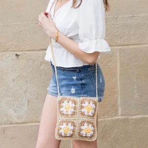 Eliza Crochet Straw Crossbody