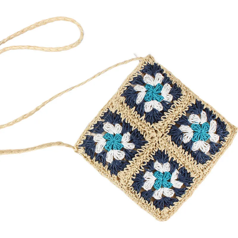 Eliza Crochet Straw Crossbody