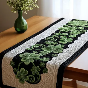 Emerald Luck Quilted Table Runner NCU0PTT131