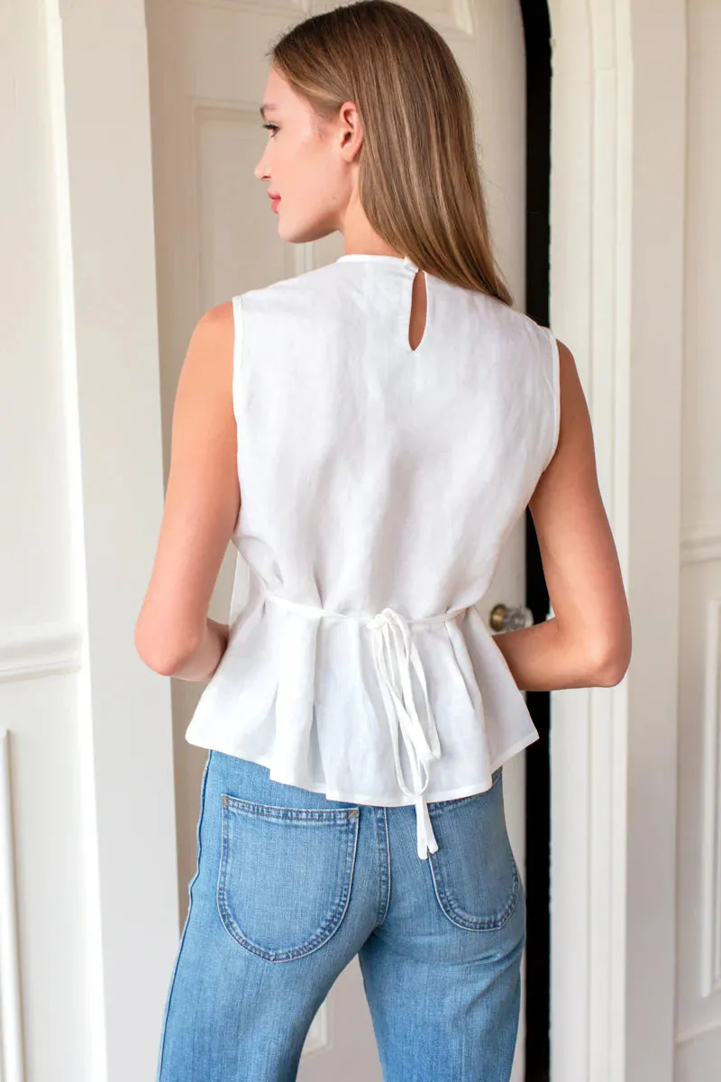 Emerson Fry - Plait Long Top (White)
