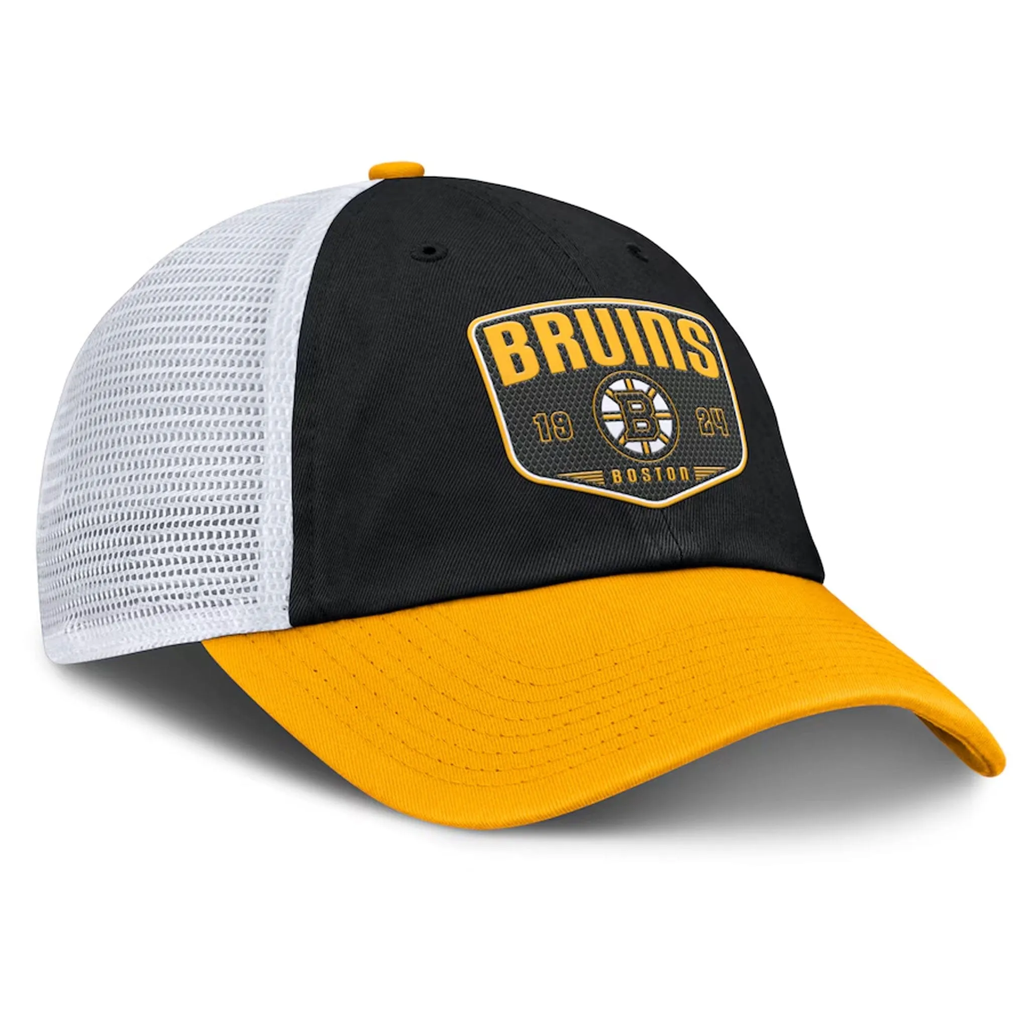 Fanatics One-Timer Cotton Structured Adjustable Mesh Hat - Boston Bruins
