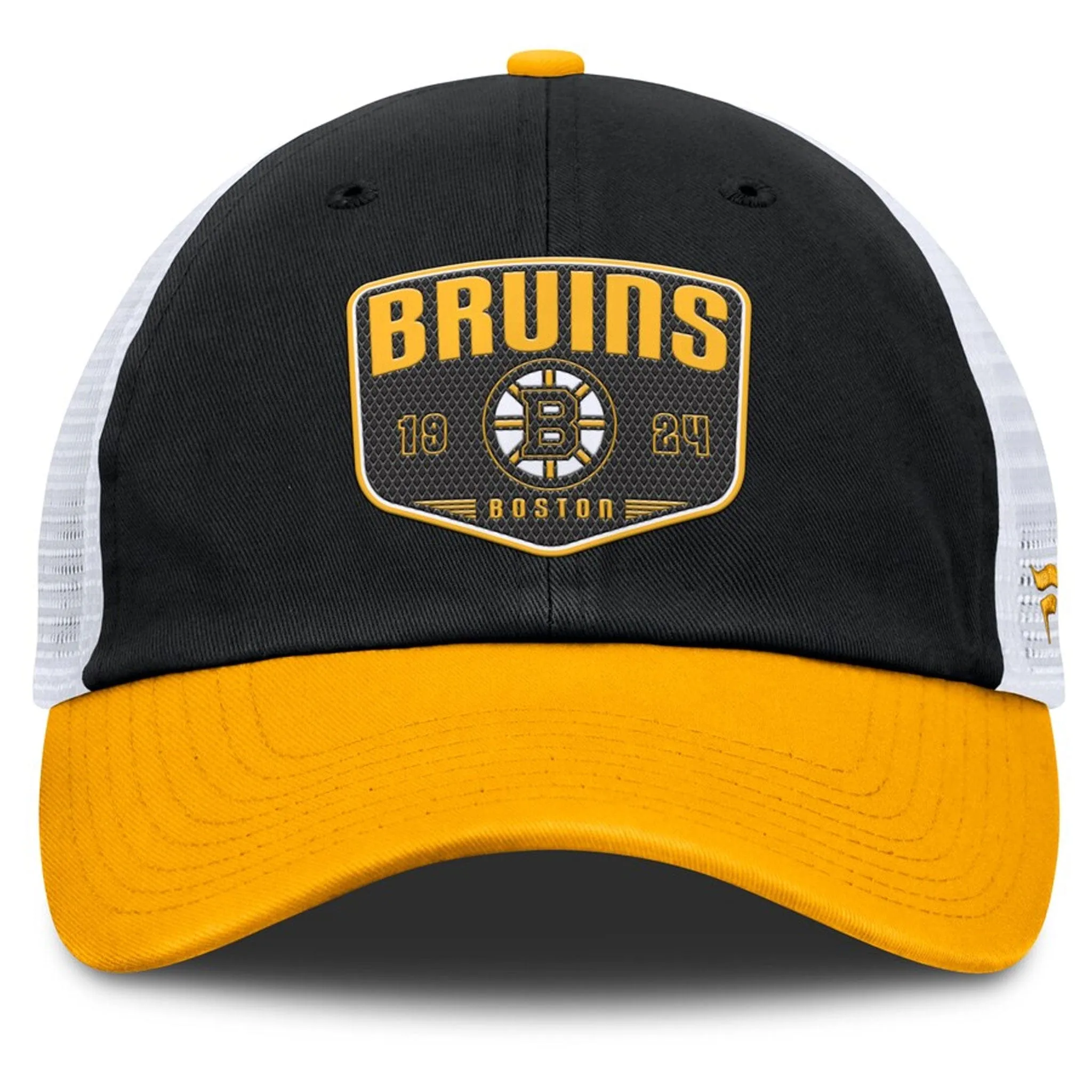 Fanatics One-Timer Cotton Structured Adjustable Mesh Hat - Boston Bruins
