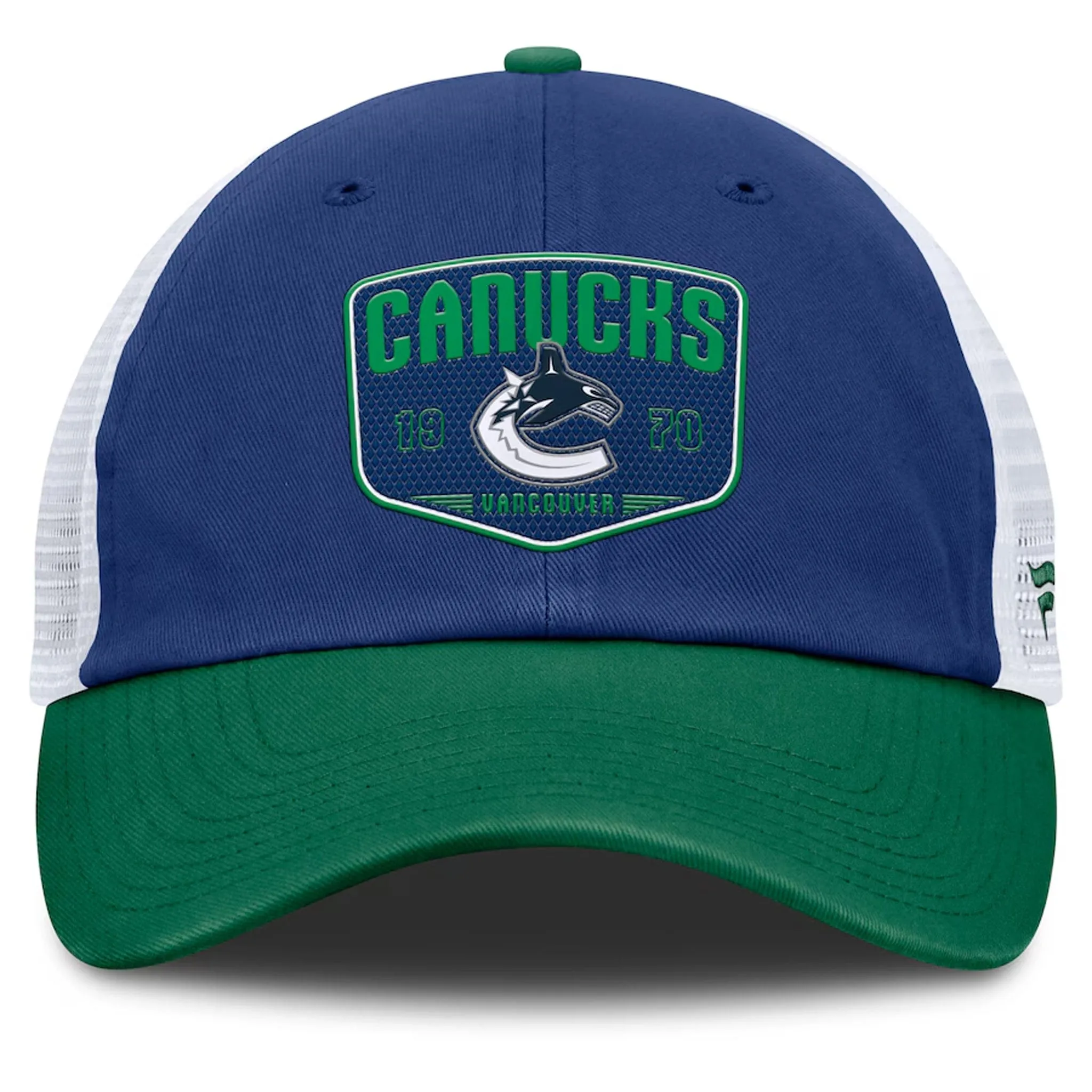 Fanatics One-Timer Cotton Structured Adjustable Mesh Hat - Vancouver Canucks
