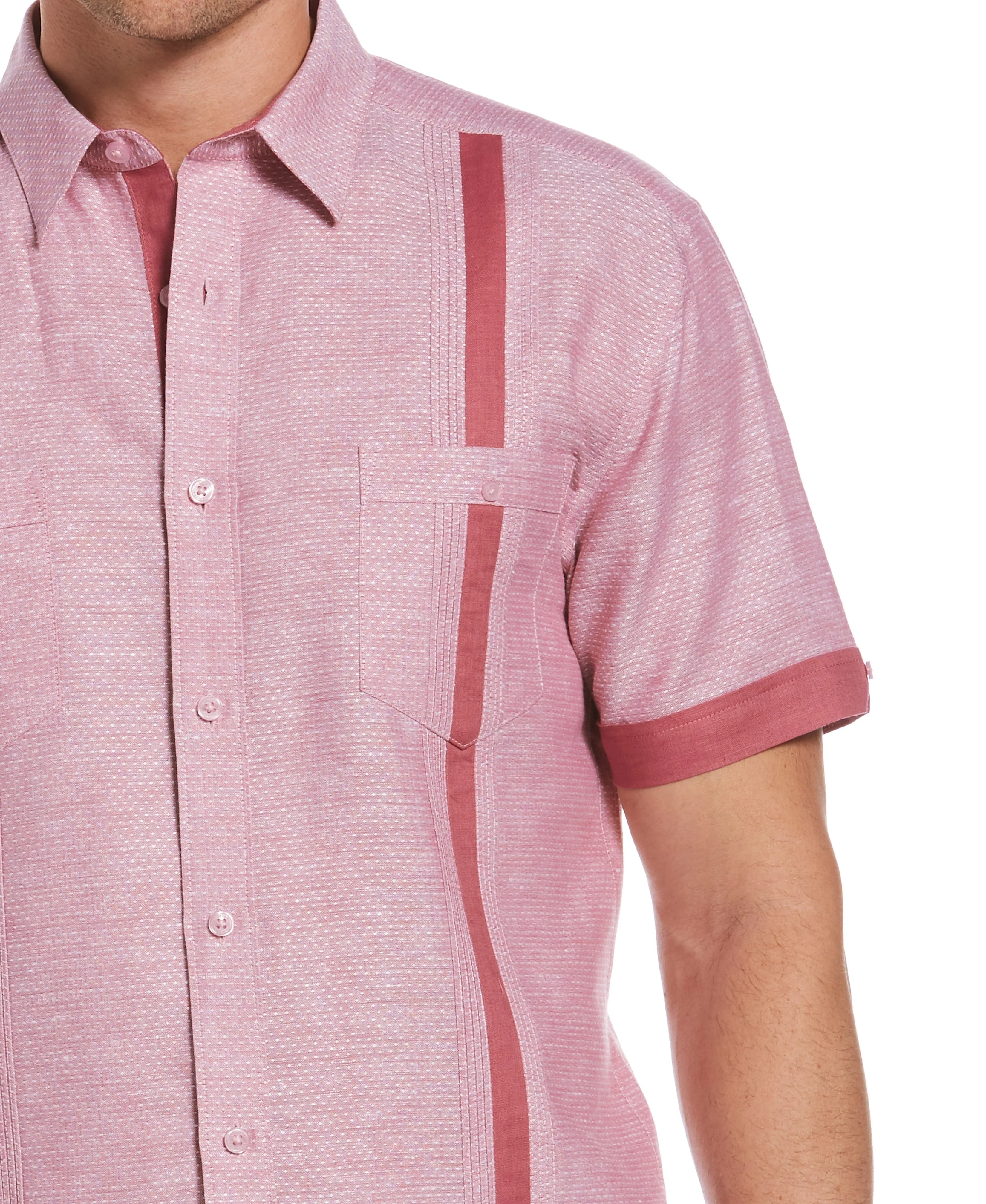 Fashion Double Pocket Guayabera Shirt