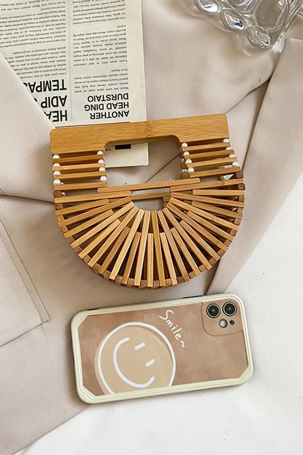Fashionable Bamboo Pearl Handbag