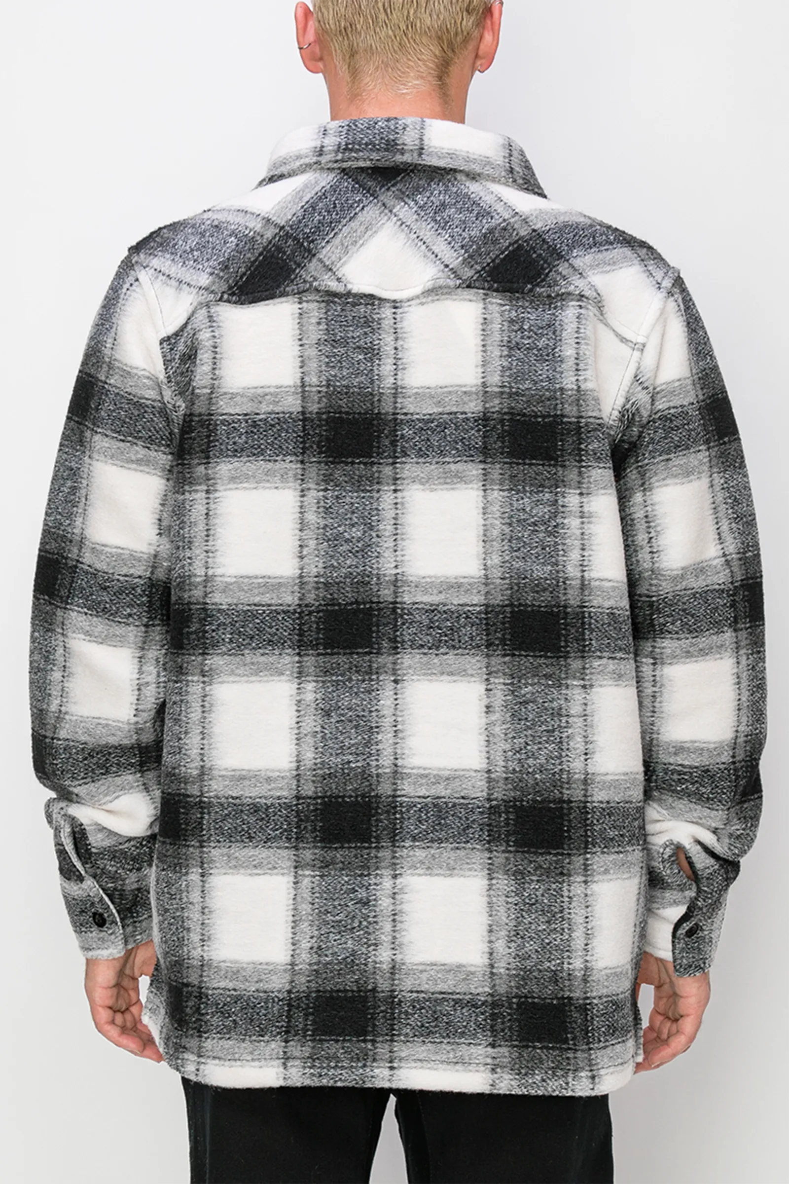 Felted Plaid Overshirt