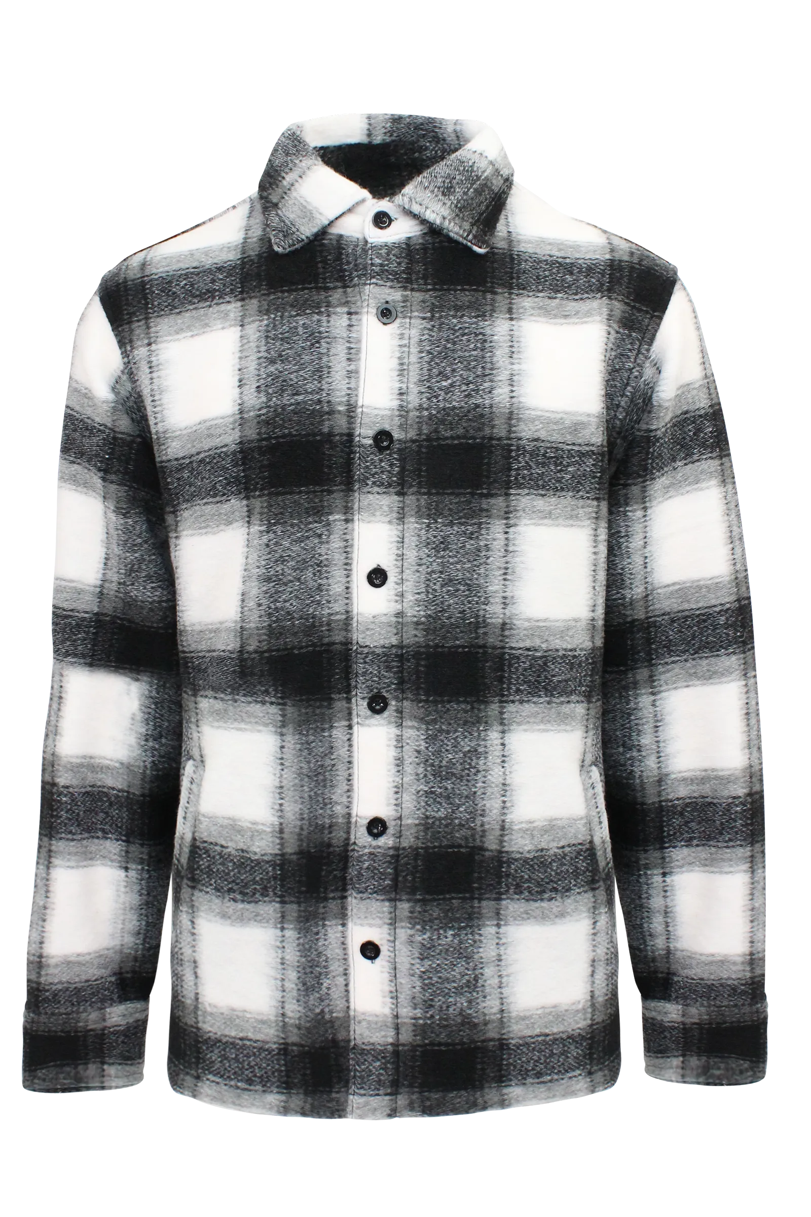 Felted Plaid Overshirt