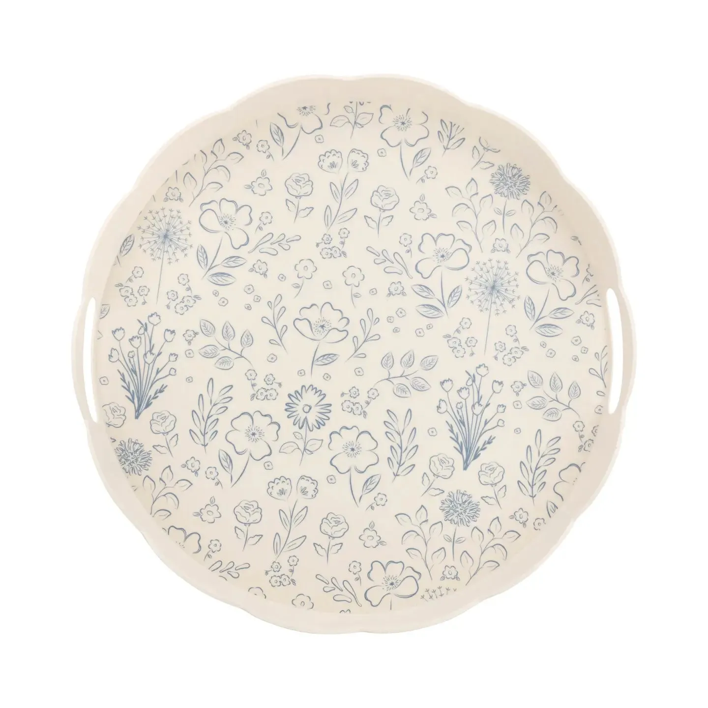 Floral Tray Blue