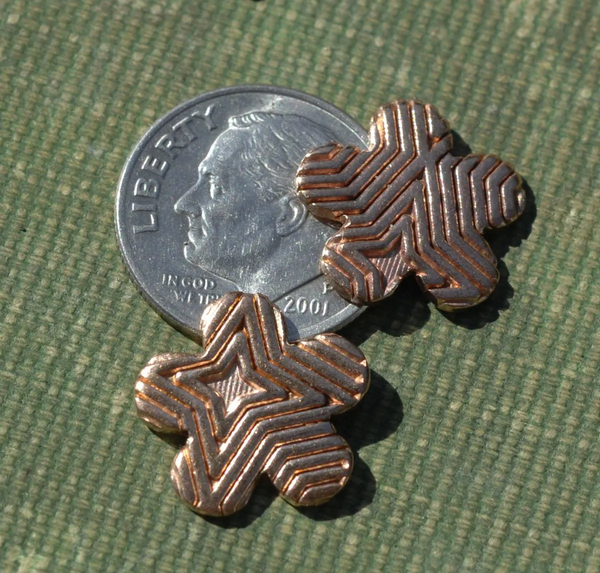 Flower 14mm for Enameling Stamping Texturing Blank - Jewelry Supplies - Variety of Metal