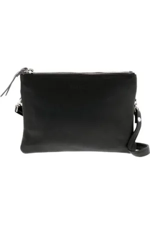 Fulton Soft Leather Crossbody Bag Black