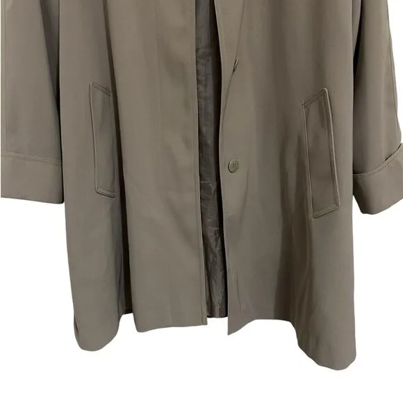 GALLERY Tan Long Sleeve Button Front Longline Coat M