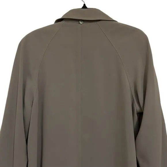 GALLERY Tan Long Sleeve Button Front Longline Coat M