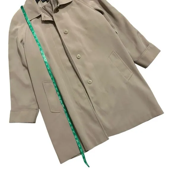 GALLERY Tan Long Sleeve Button Front Longline Coat M