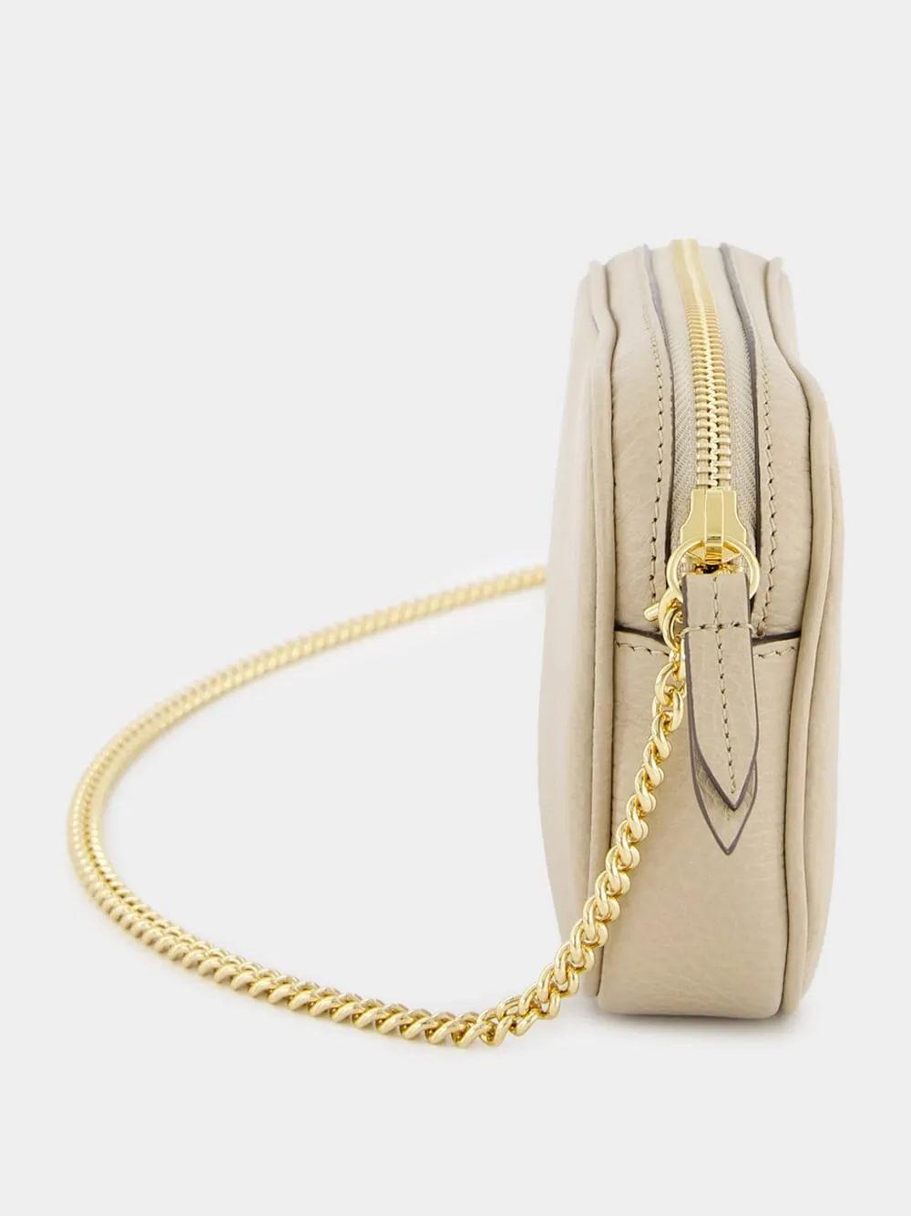 GG Marmont Mini Beige Shoulder Bag