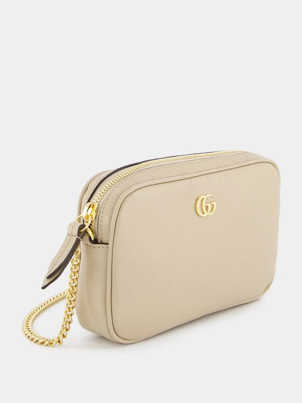 GG Marmont Mini Beige Shoulder Bag