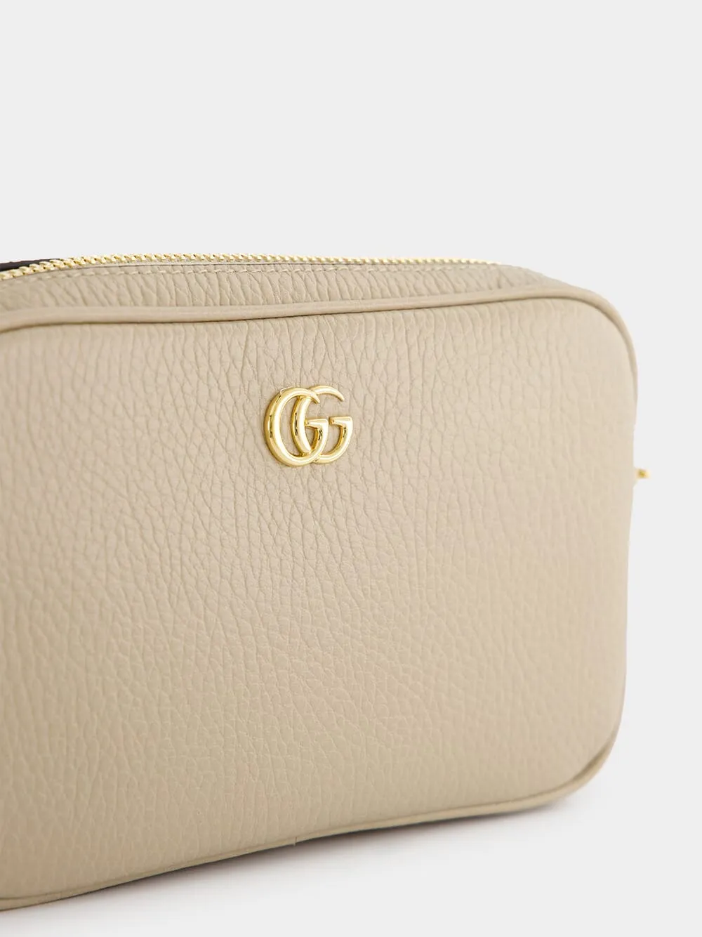 GG Marmont Mini Beige Shoulder Bag
