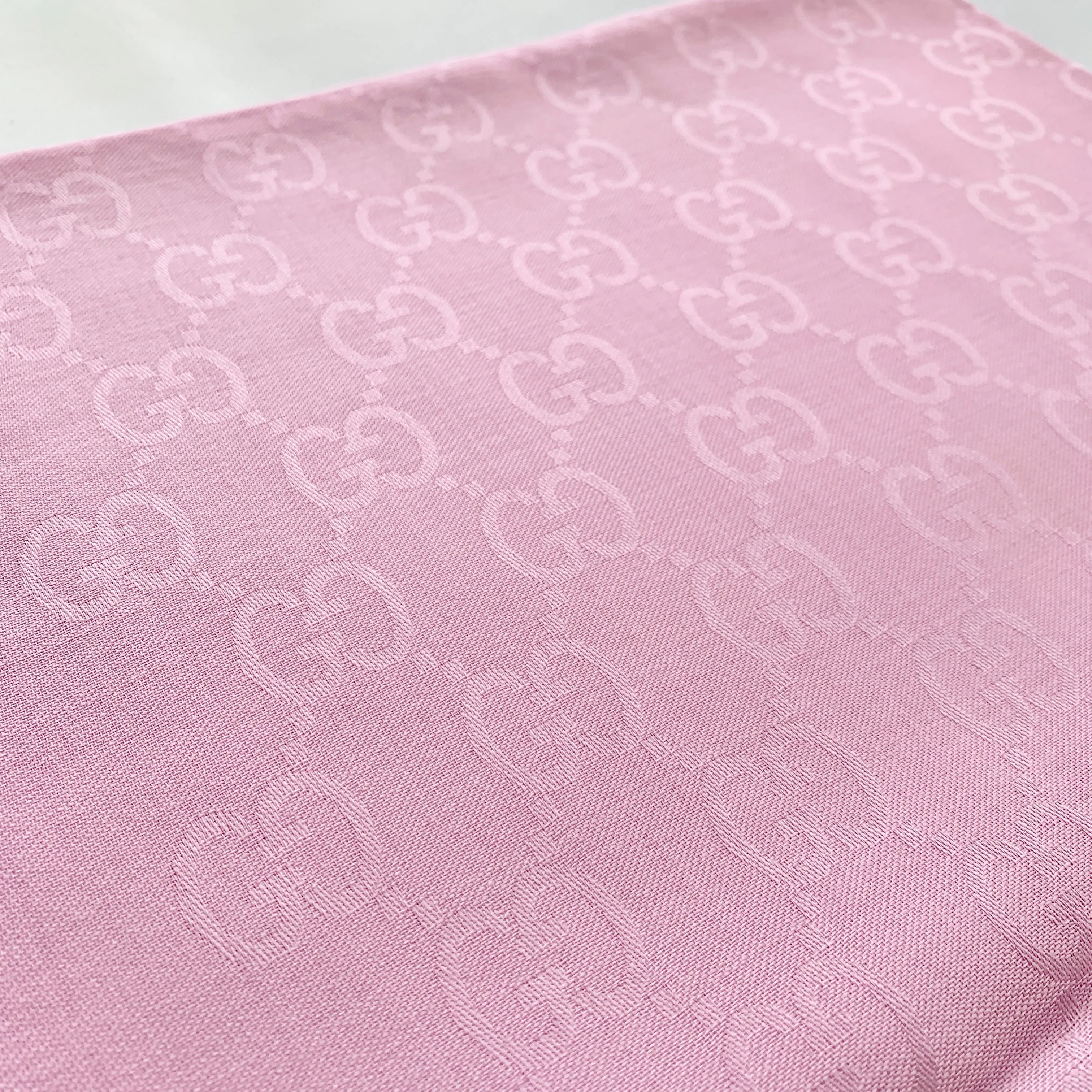 Gucci Monogram GG Long Scarf in Rose Pink