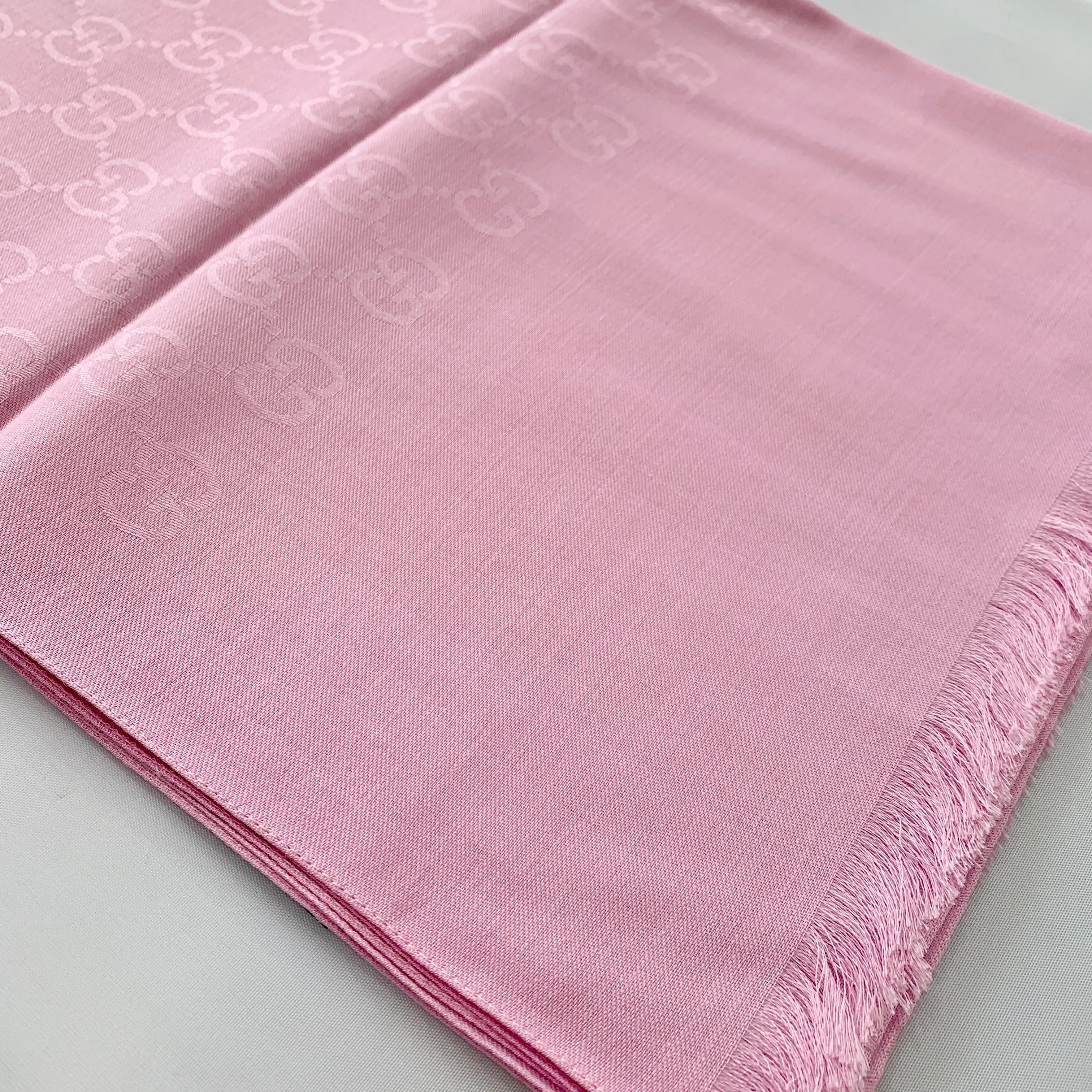 Gucci Monogram GG Long Scarf in Rose Pink