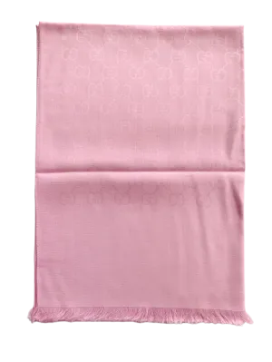 Gucci Monogram GG Long Scarf in Rose Pink