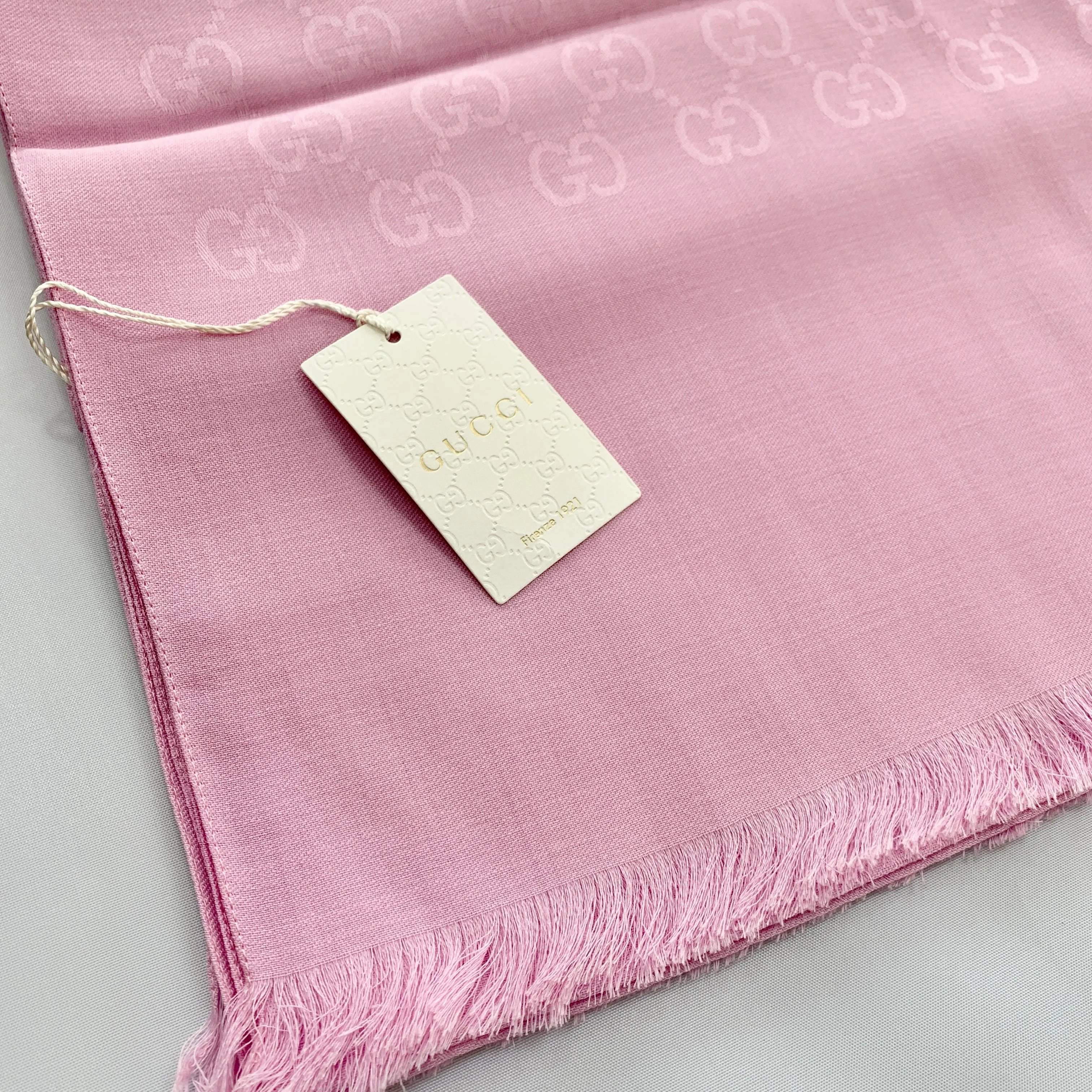 Gucci Monogram GG Long Scarf in Rose Pink