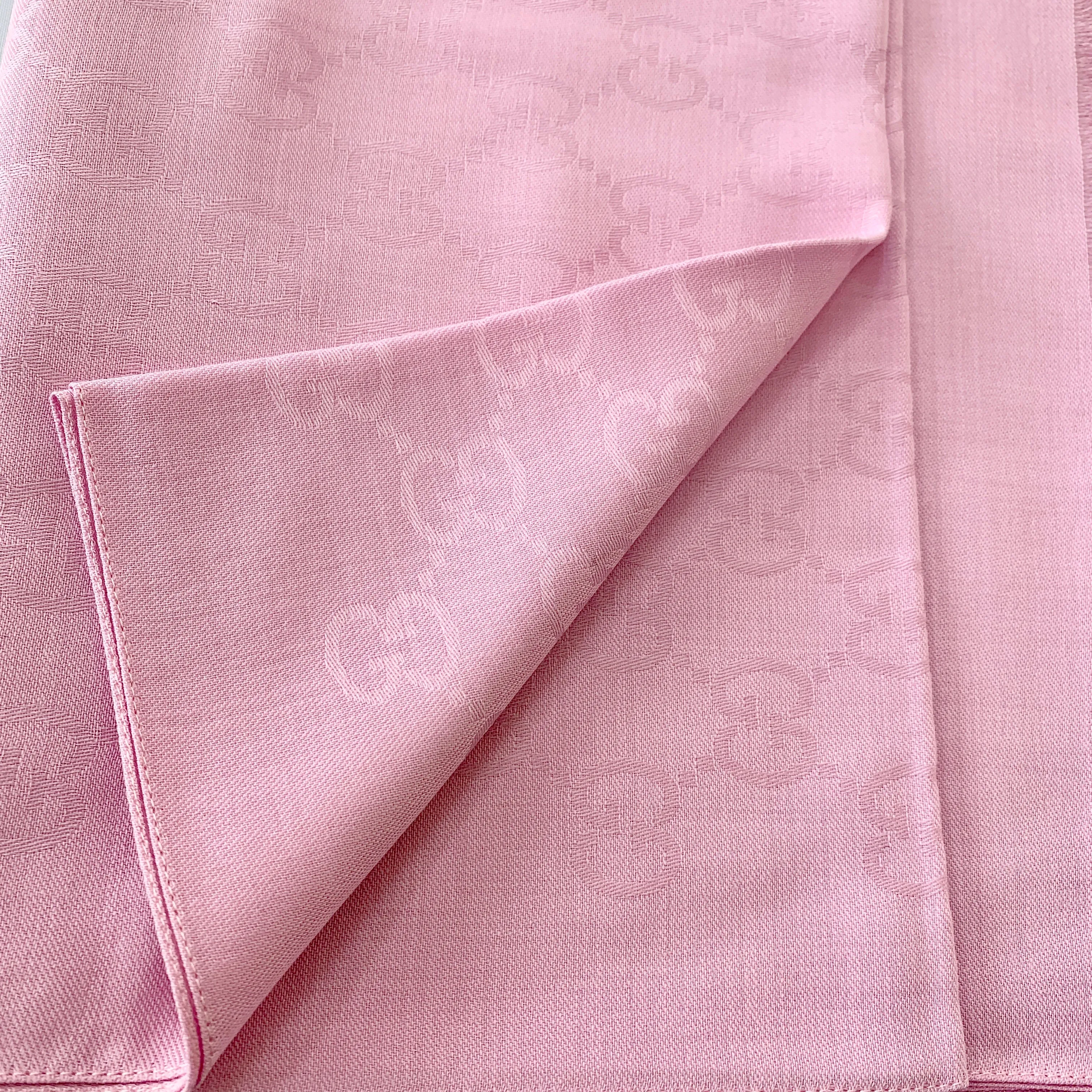 Gucci Monogram GG Long Scarf in Rose Pink