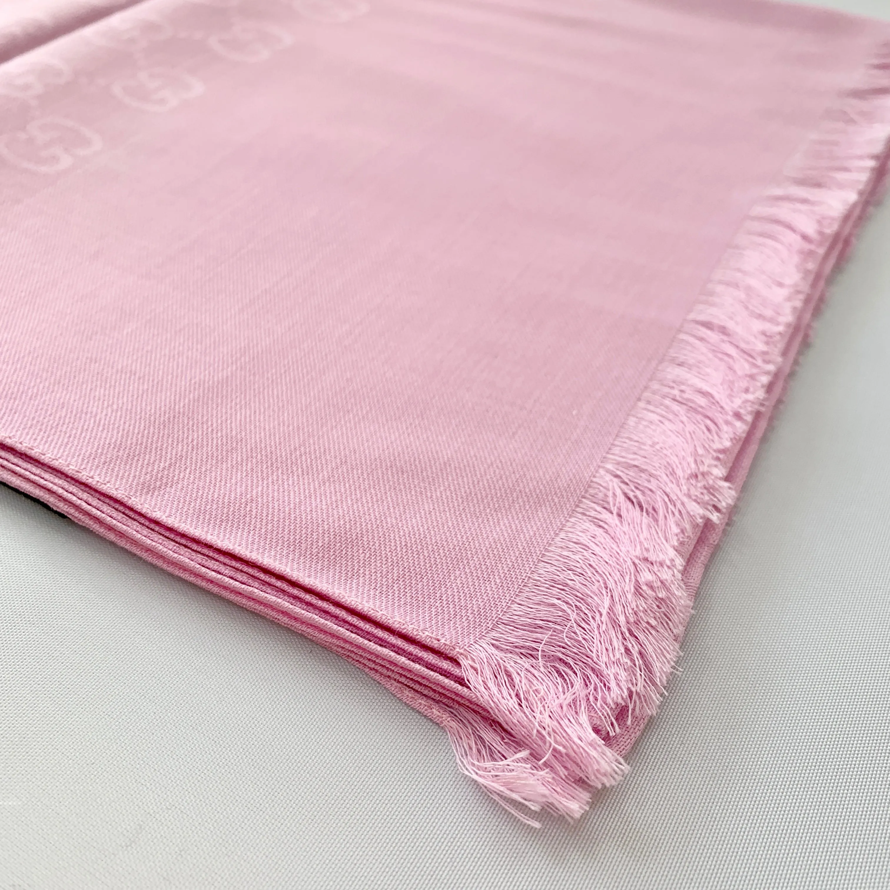 Gucci Monogram GG Long Scarf in Rose Pink