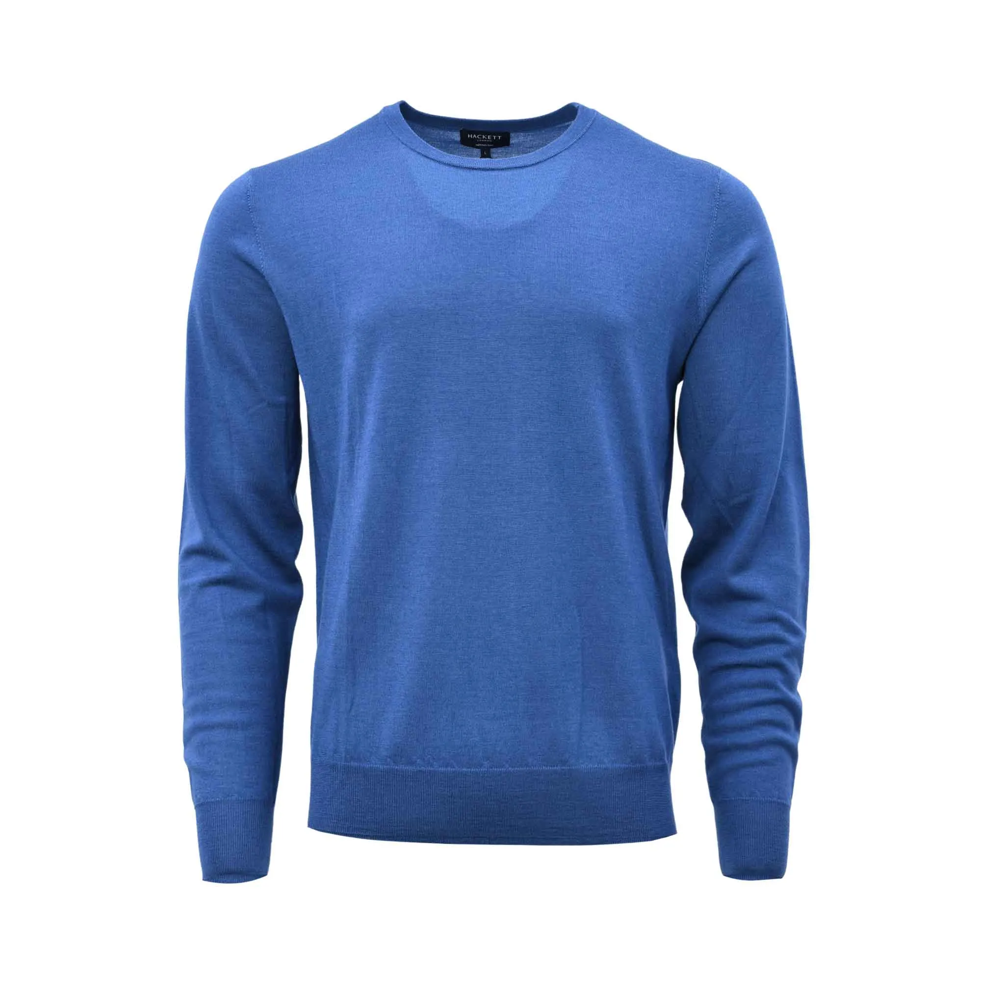 Hackett London Men's Round Neck Wool and Silk Blend Knitwear