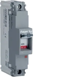 Hager HDA038Z 40A 18kA Single Pole Fixed Thermal TM MCCB h3 x160