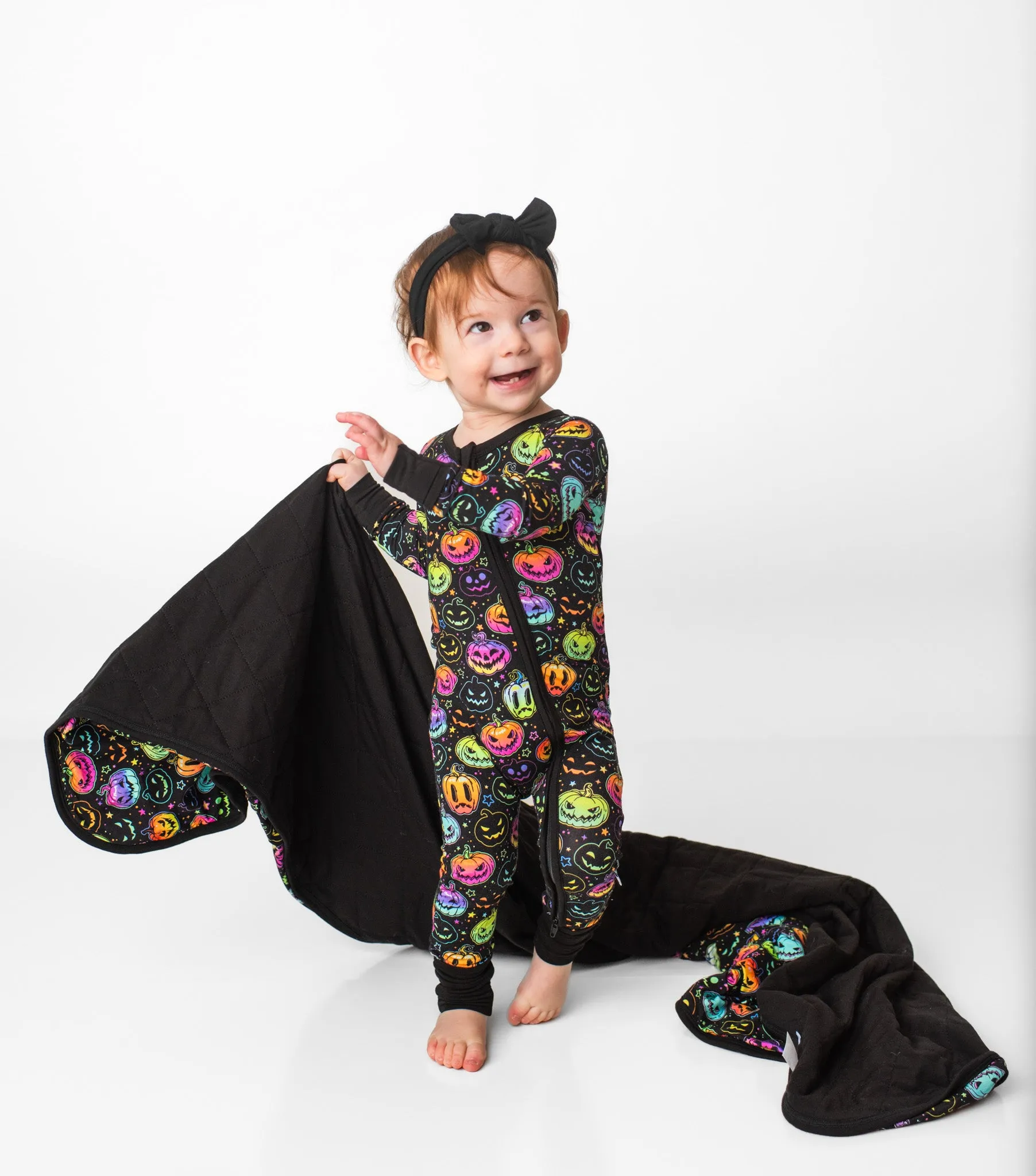 Halloween Pumpkins | Quilted Bamboo Toddler Blanket