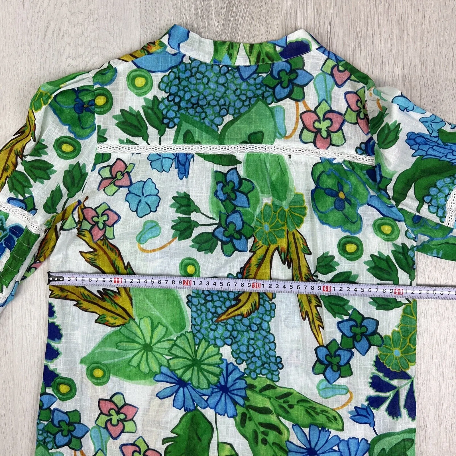 Hammock & Vine Womens Button Up 2/3 Sleeve Shirt Size 8