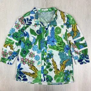 Hammock & Vine Womens Button Up 2/3 Sleeve Shirt Size 8
