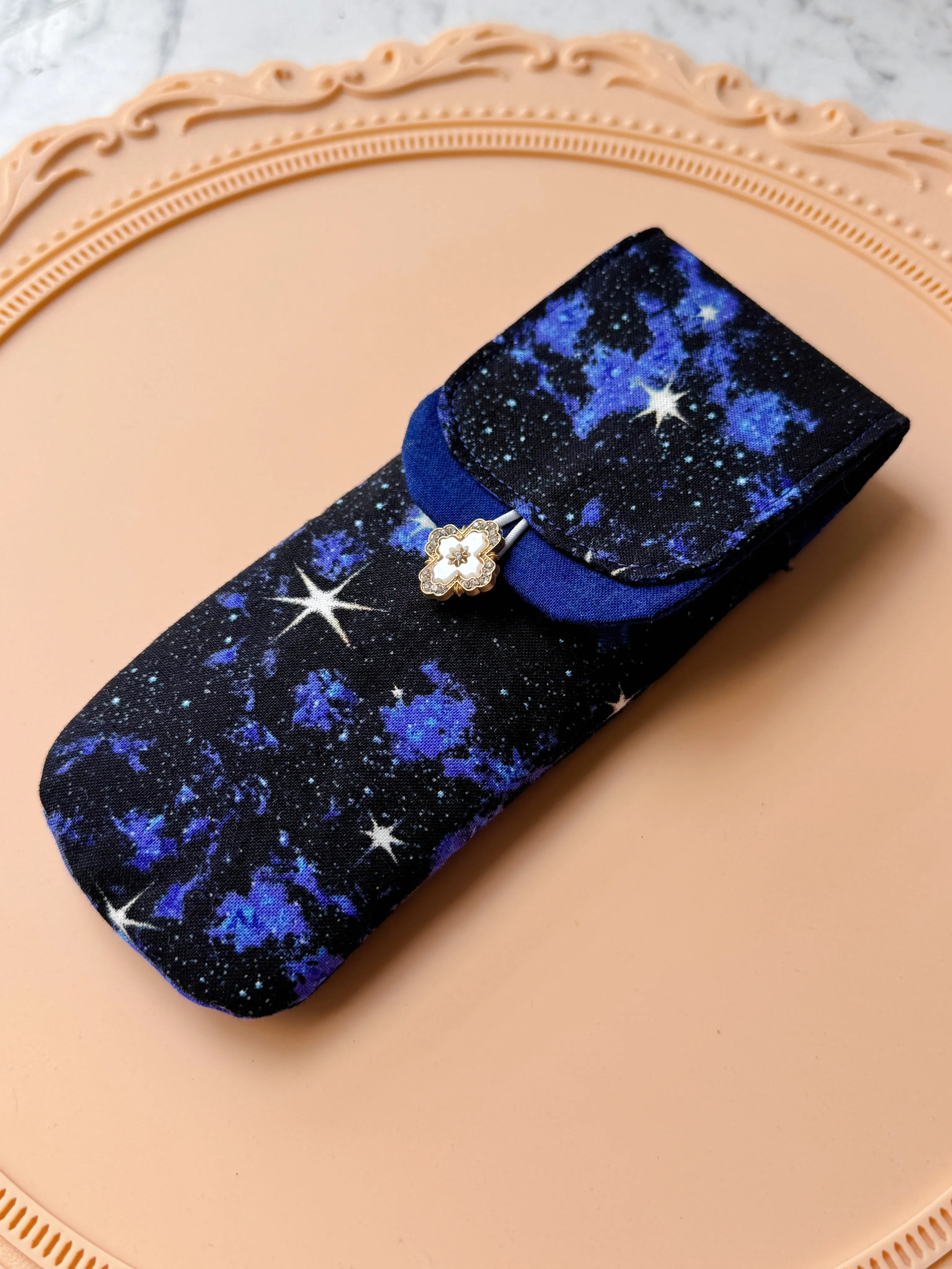 Handmade 3 Slot Starry Galaxy Pen Case