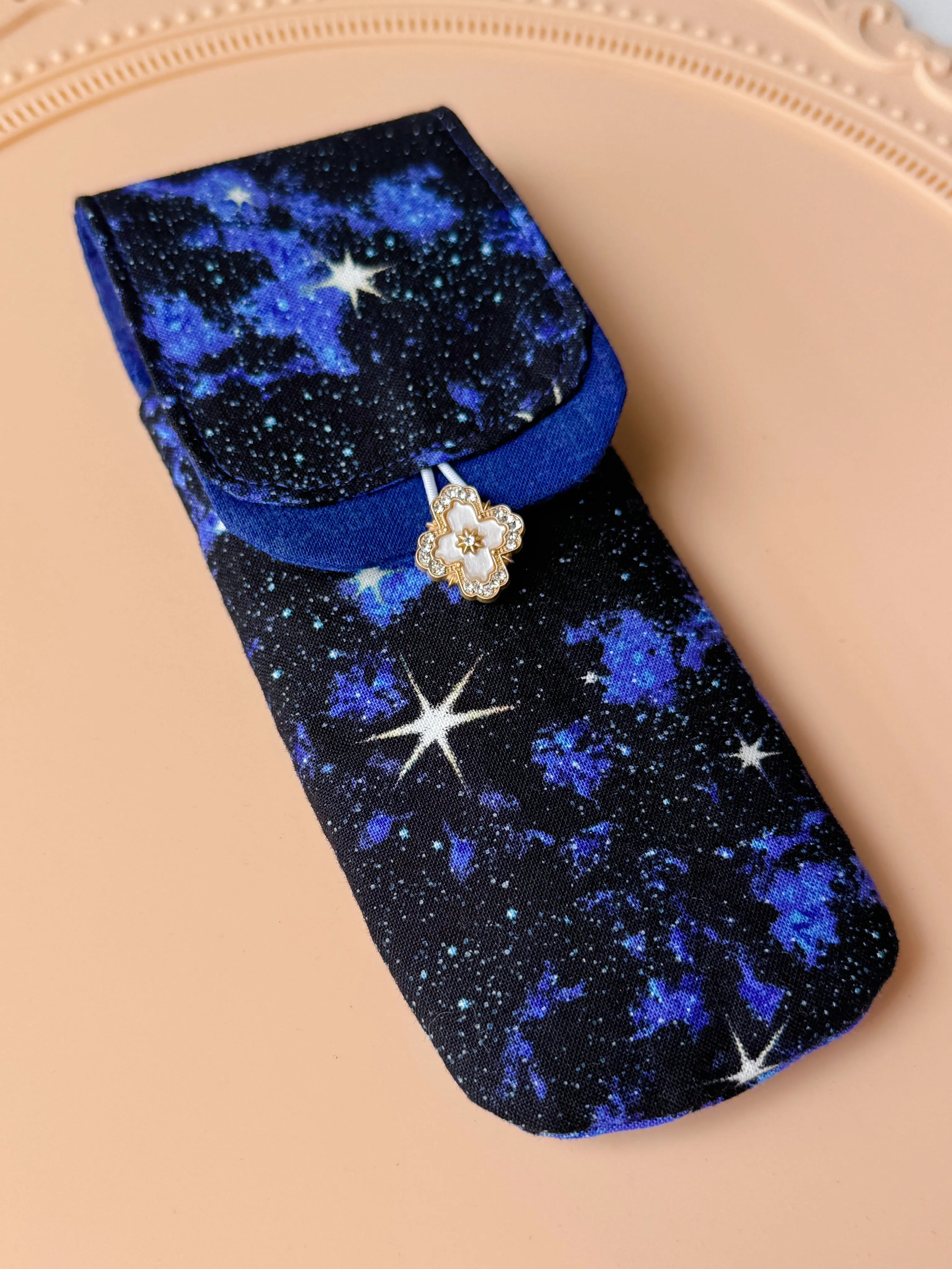 Handmade 3 Slot Starry Galaxy Pen Case