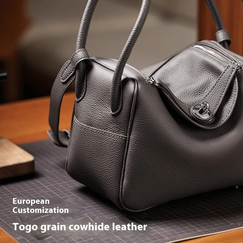 Handmade Real Cowhide Crossbody Woven Bag