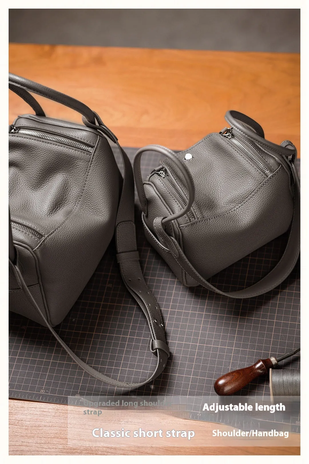 Handmade Real Cowhide Crossbody Woven Bag