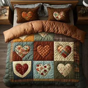 Heart Threads 3-Piece Quilted Bedding Set NCU0NVH154