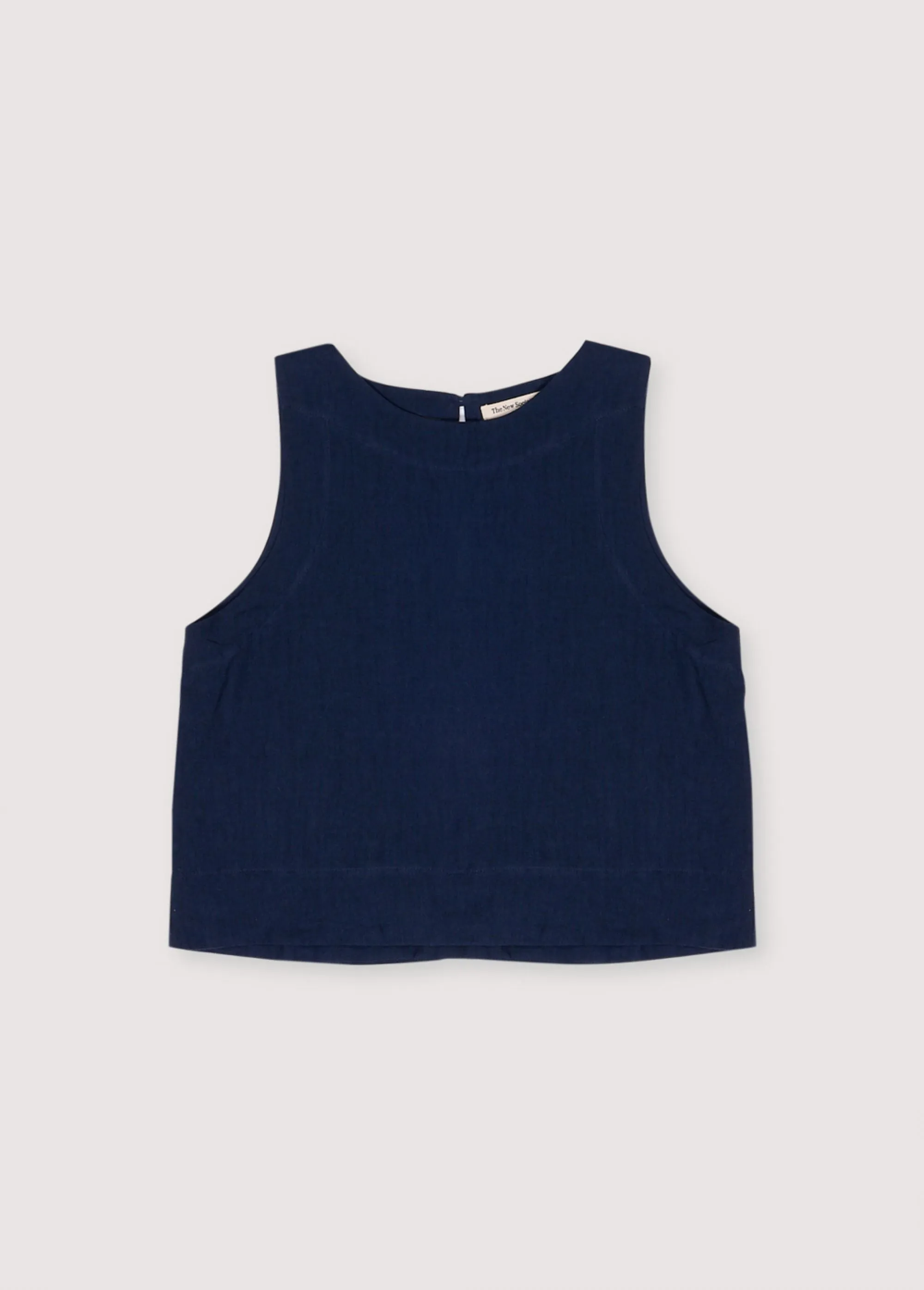 Hera Linen Top in Navy