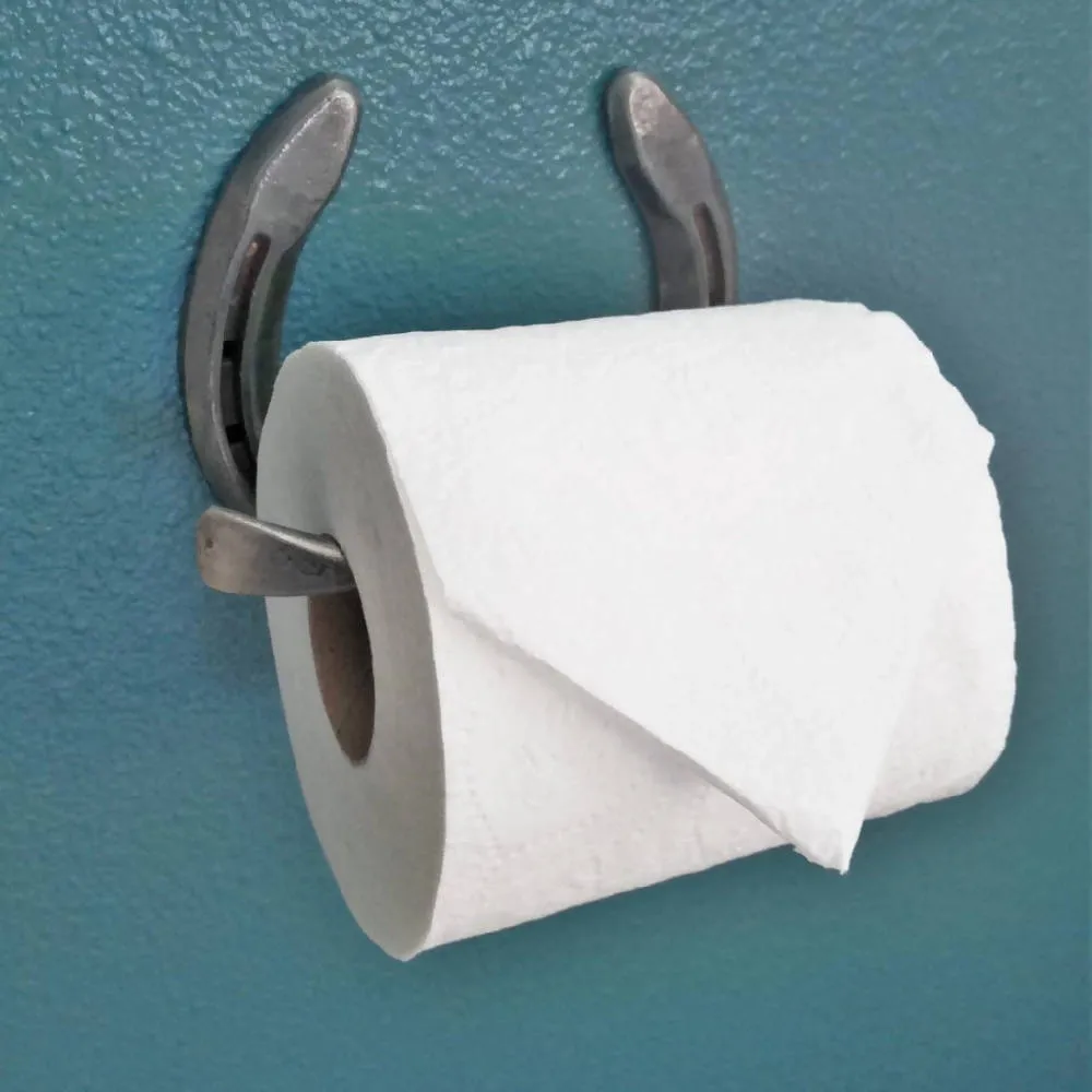 Horseshoe Railroad-Spike Toilet Paper Holder - The Heritage Forge