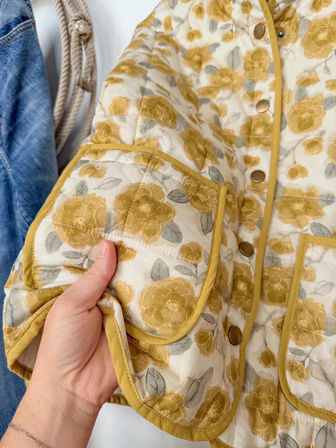 Ida Dolman Sleeve Floral Puffer Jacket