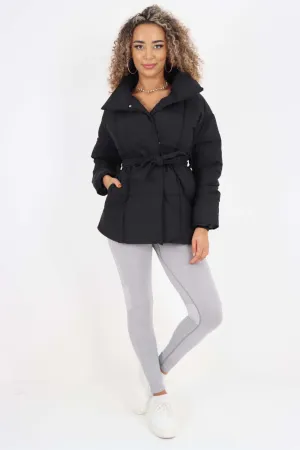 Italian Belted Hooded Jacket Coat