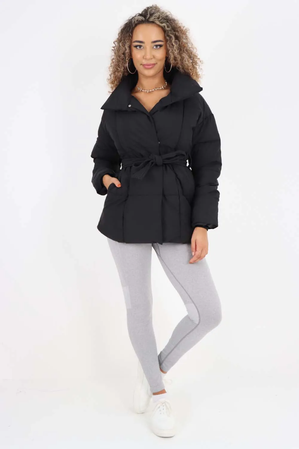 Italian Belted Hooded Jacket Coat