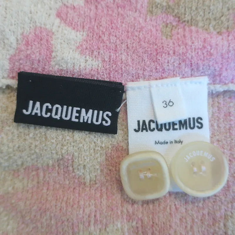 Jacquemus La Jupe Bagnu Mini Wrap Skirt Pink Floral Print Cotton-Blend Size 36