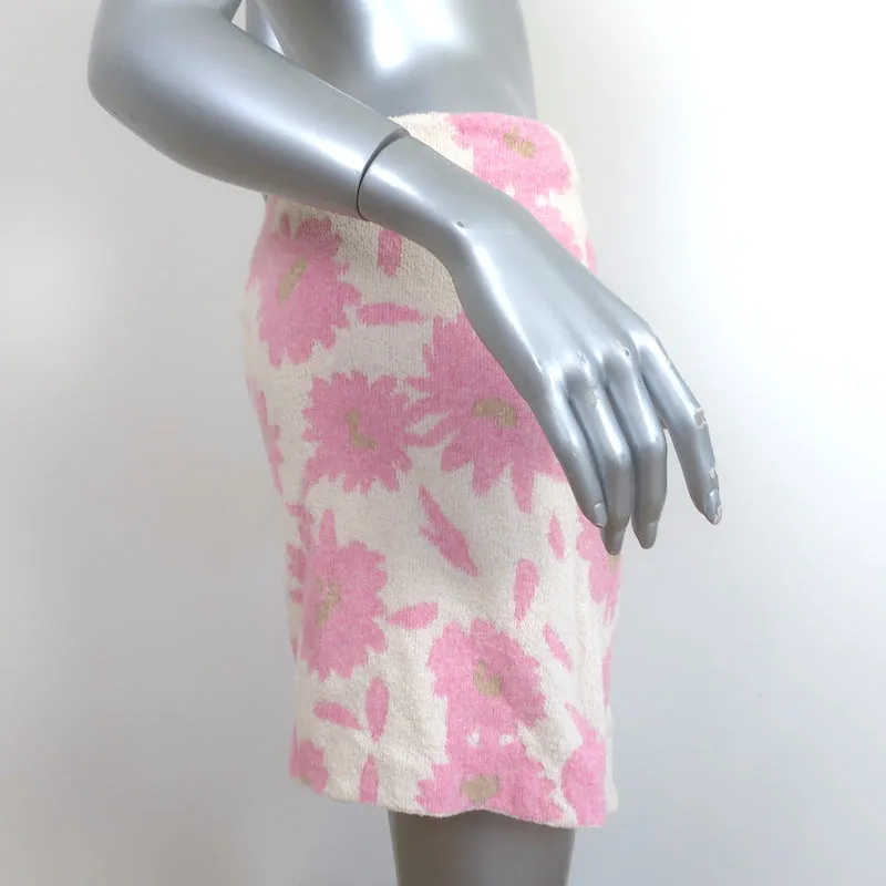 Jacquemus La Jupe Bagnu Mini Wrap Skirt Pink Floral Print Cotton-Blend Size 36