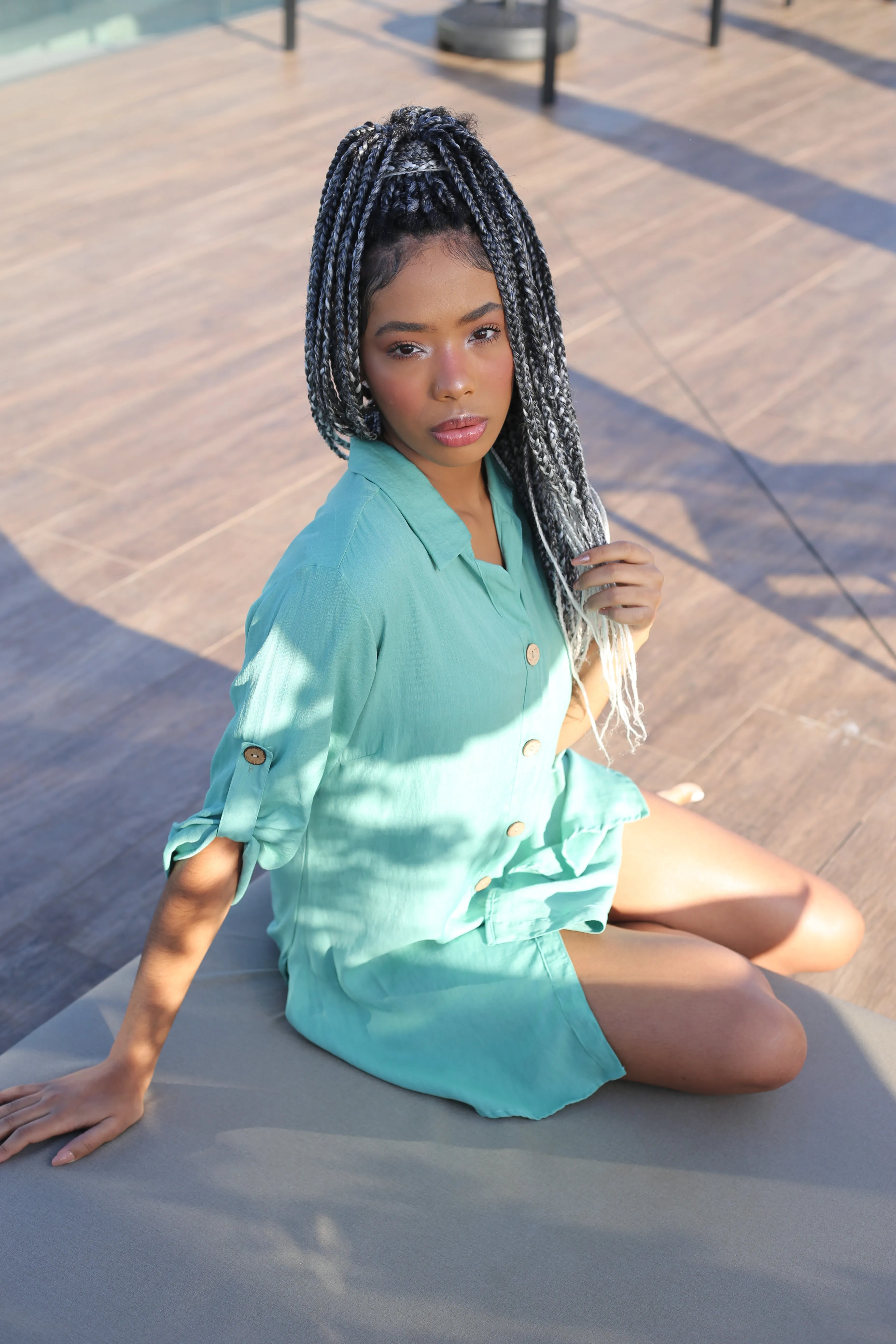Jade Green Beach Shirt