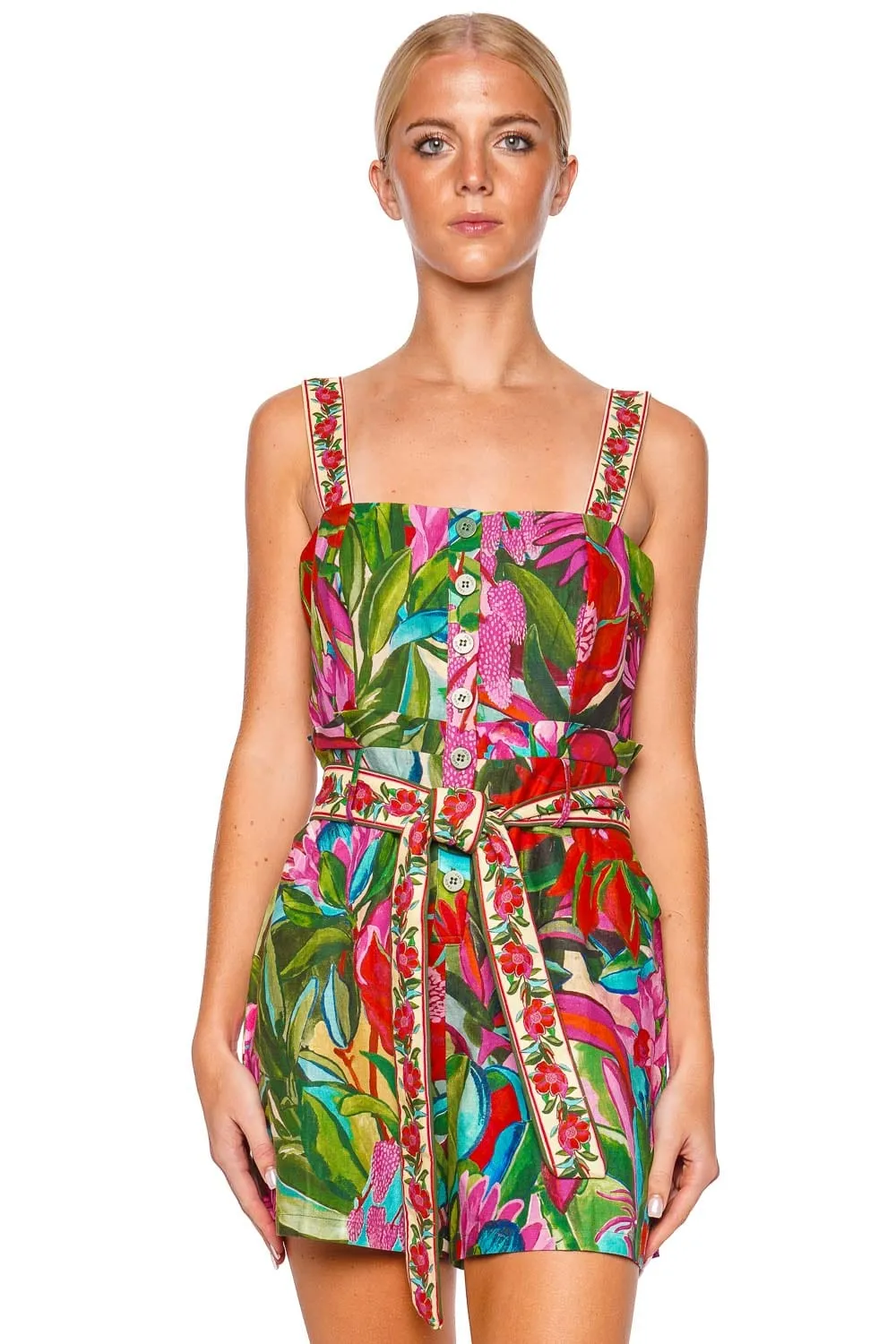 Jardin De Reve Belted Romper